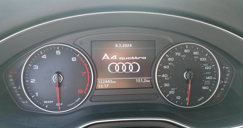 Audi A4 cena 80000 przebieg: 122500, rok produkcji 2017 z Bogatynia małe 172